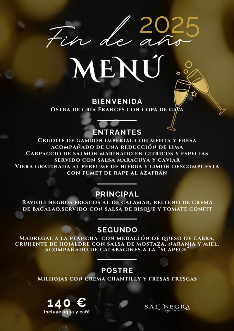 Menu Fin de Año 2025 - Español