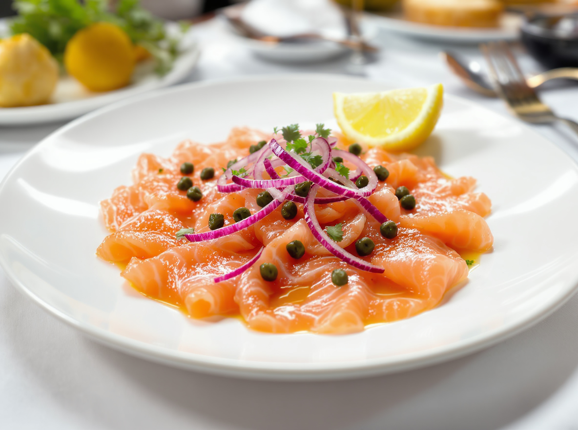 Carpaccio de salmón