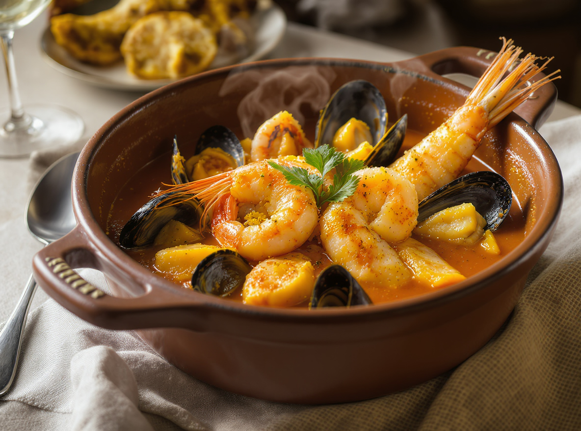 Cazuela de pescado y marisco