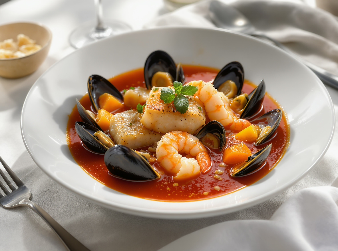 Sopa de pescado y marisco